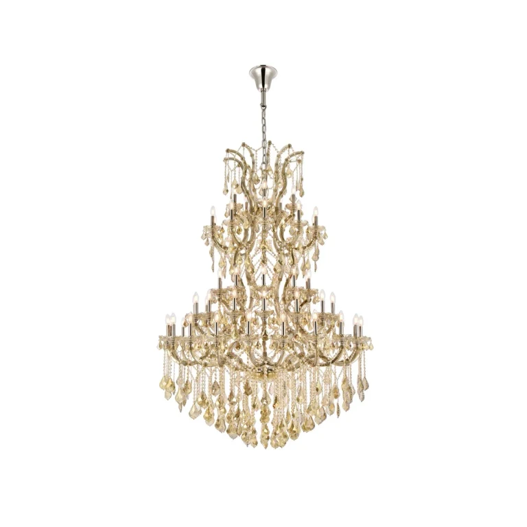 Golden Teak 61 Light Chandelier from the Maria Theresa Collection