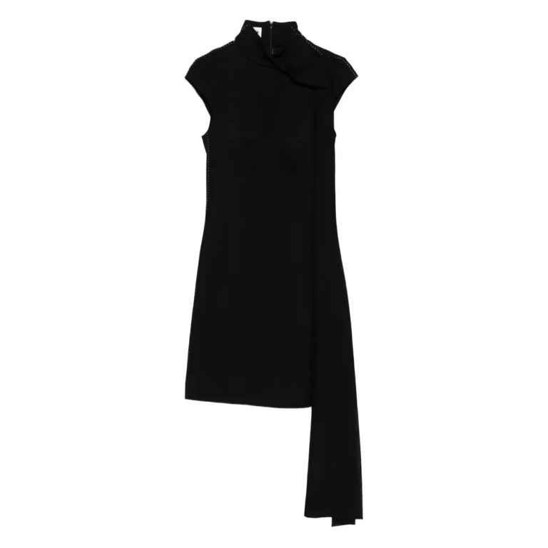 Jean Paul Gaultier Hochgeschlossenes asymmetrisches Minikleid