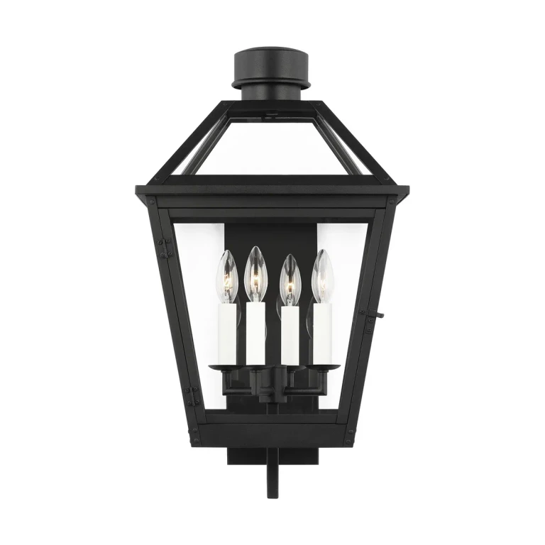 Visual Comfort Studio Hyannis 4-Light Outdoor Wall Light in Textured Black by Chapman & Myers