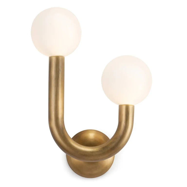 Natural Brass LED Wall Sconce from the Happy Collection