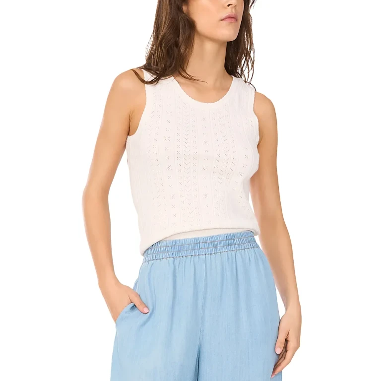 Pointelle Sleeveless Sweater