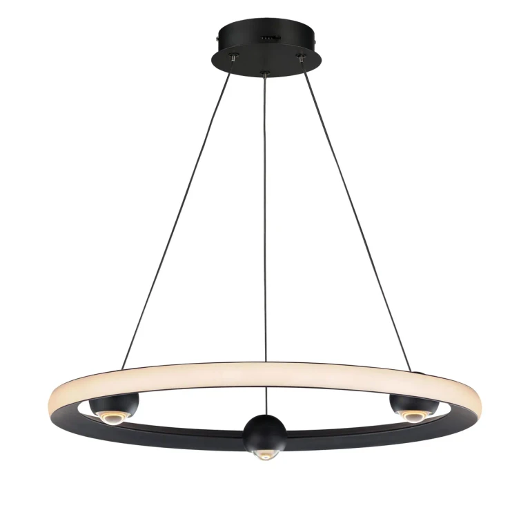 Black LED Pendant from the Nodes Collection