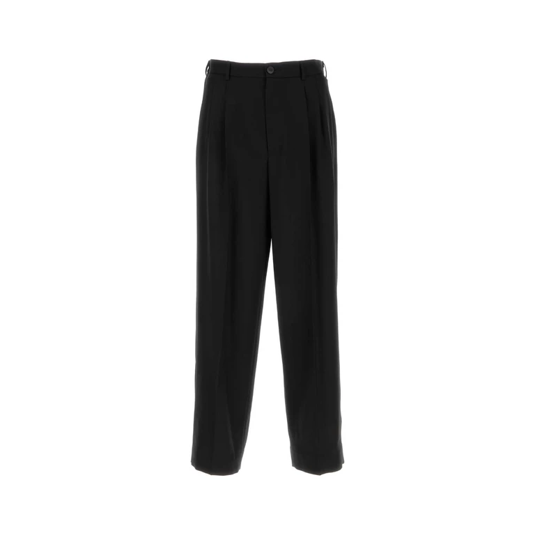 Magliano Black Wool Wide-Leg Pant Exterior: Virgin Pantaloni - Men