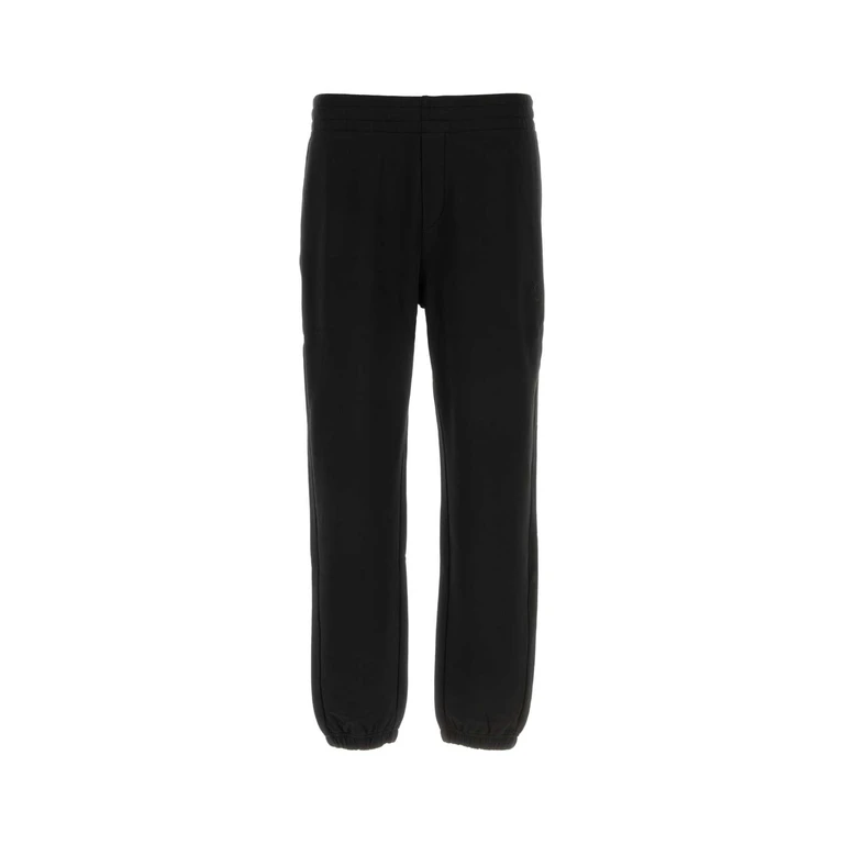 Moncler Black Cotton Joggers 999 Exterior: Pantaloni - Men