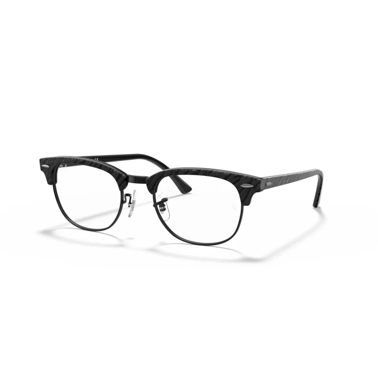Ray Ban Clubmaster Marble Demo Square Unisex Eyeglasses RX5154 8049 51