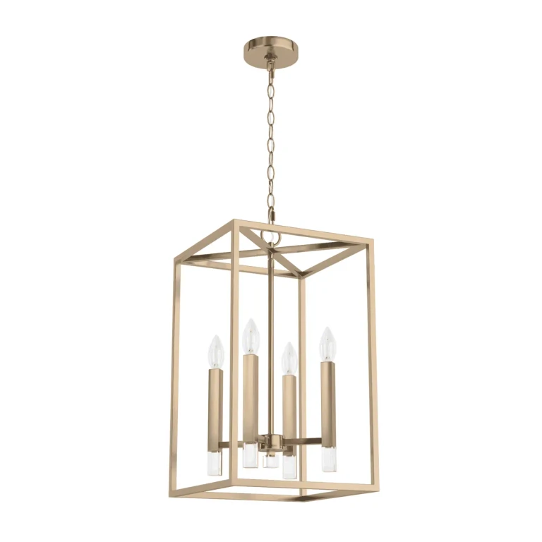 Alturas Gold Four Light Foyer Pendant from the Sunjai Collection