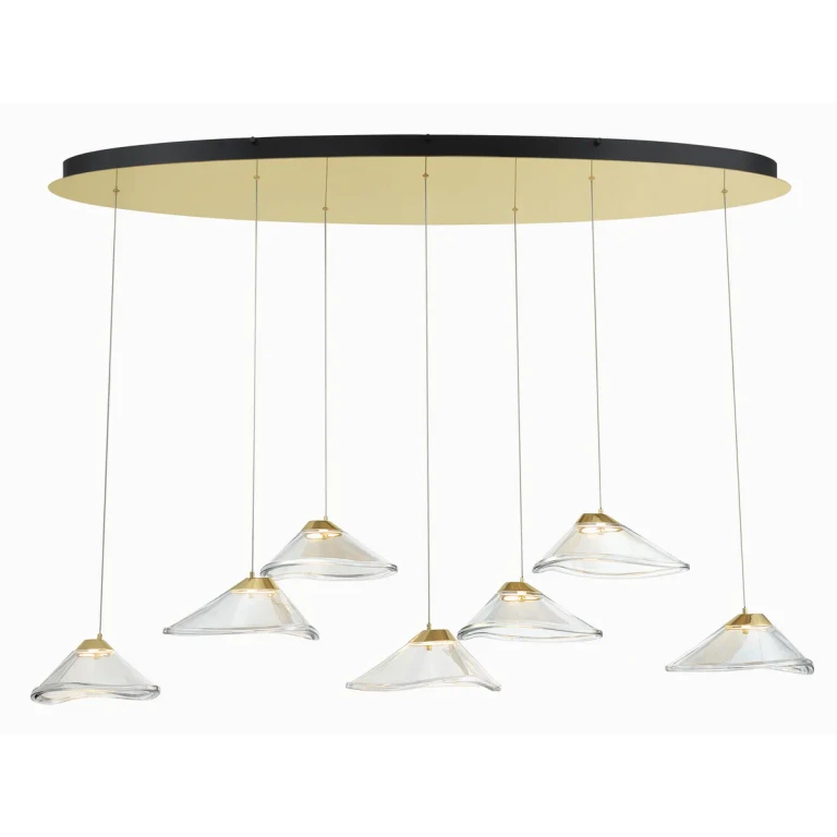 Coal And Sun Gold LED Pendant from the Sneer Collection