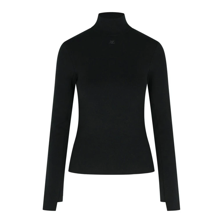 Courreges Pull Col Rond - Noir