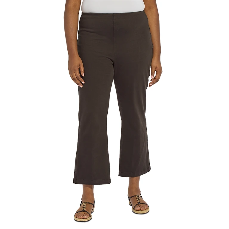 Lysse Plus High Rise Ankle Baby Bootcut Jeans in Black
