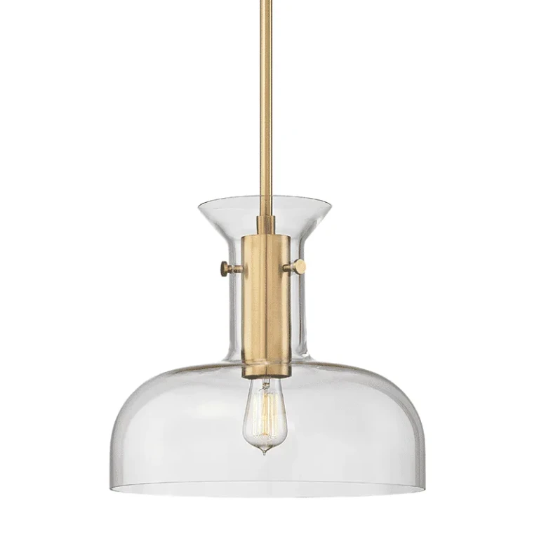 Coffey 15" Pendant Light in Aged Brass