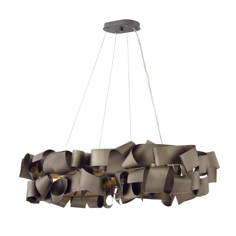 Metallic Matte Bronze LED Linear Chandelier from the Delfina Collection