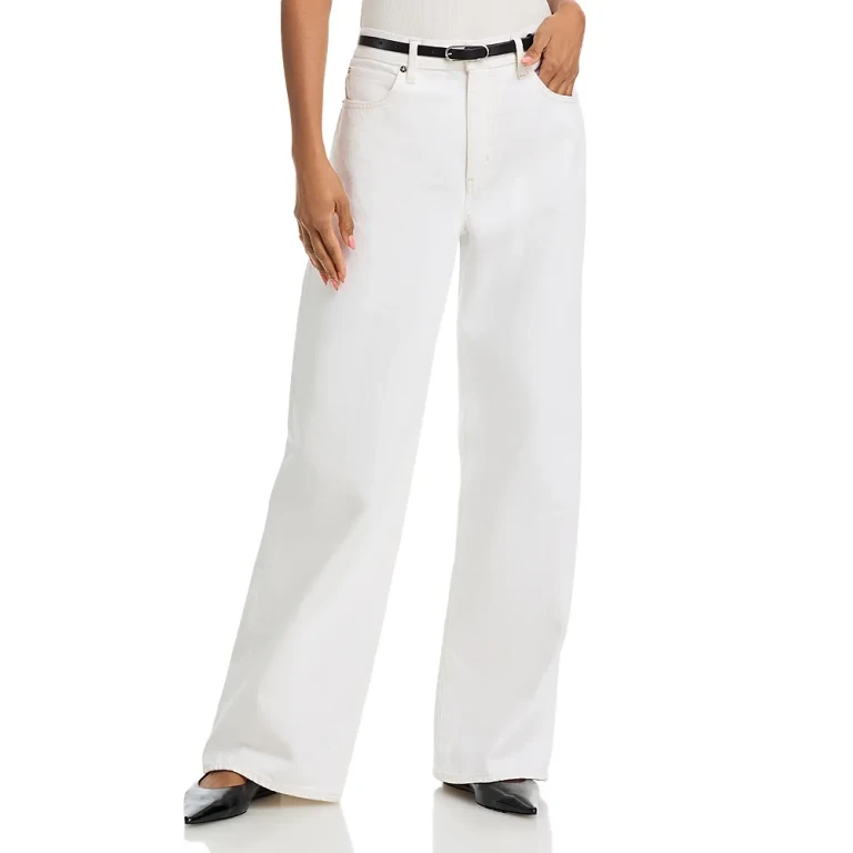 Frame The Stroll High Rise Wide Leg Jeans in Au Natural