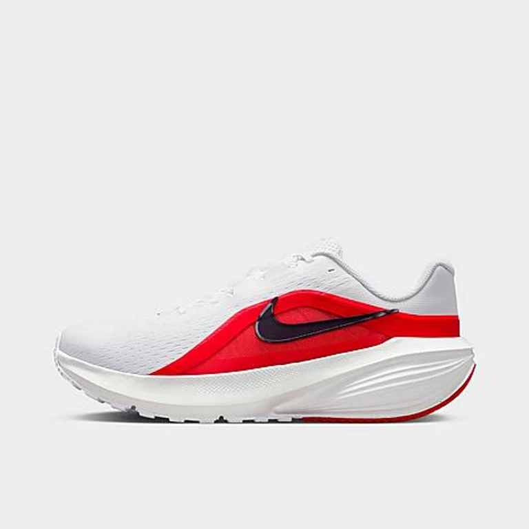 Nike Men's Downshifter 14 Running Shoes in White/Summit White/Bright Crimson Size: 7.5