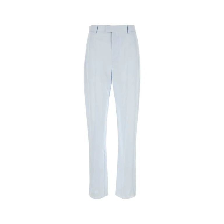 Bottega Veneta Pastel Light-Blue Twill Pant Morningmist Exterior: Viscose Pantaloni - Women