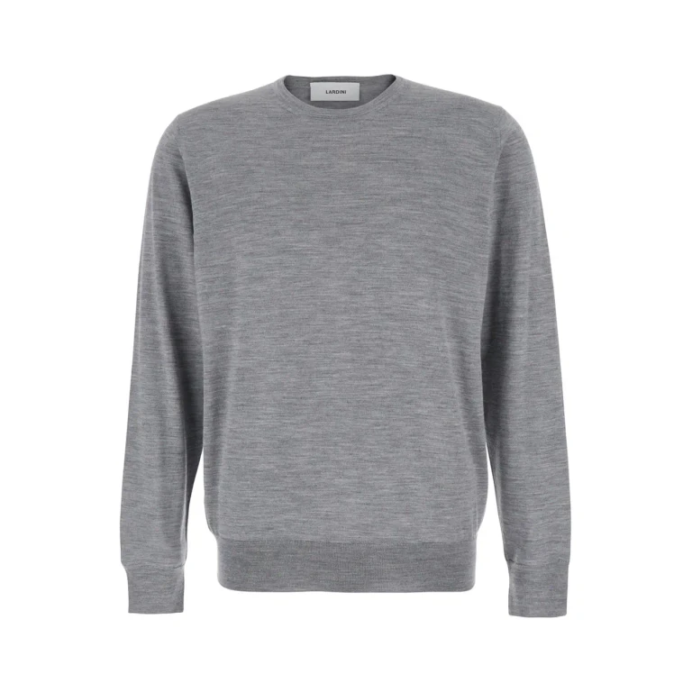 Lardini Grey Sweater In Wool Blend Man