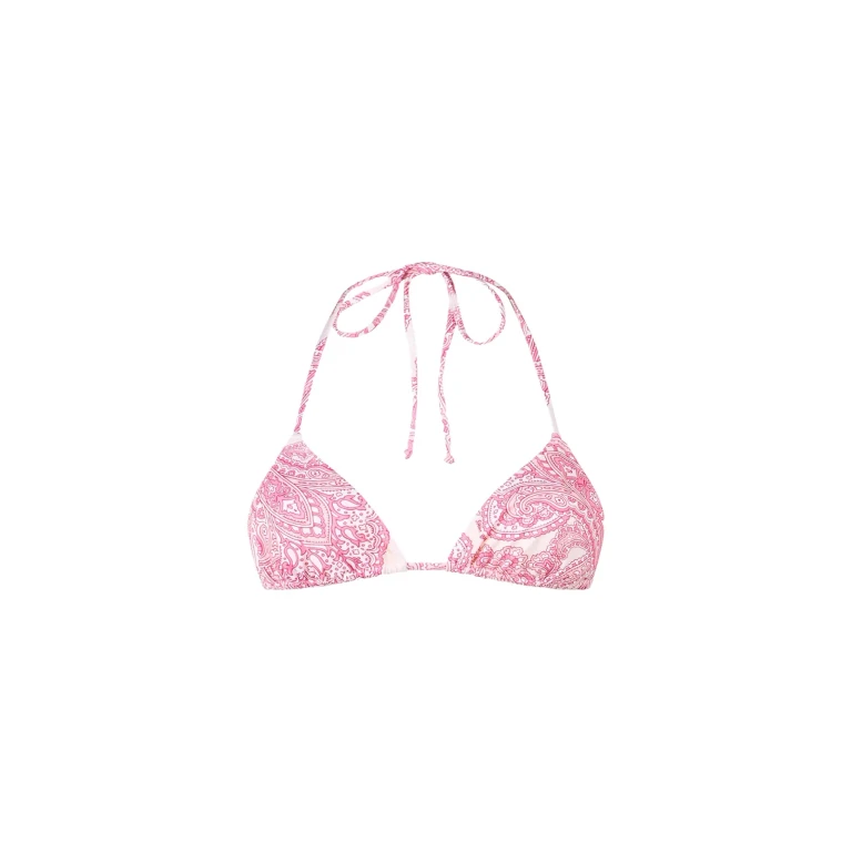 MC2 Saint Barth Pink Paisley Leah Triangle Bikini Top