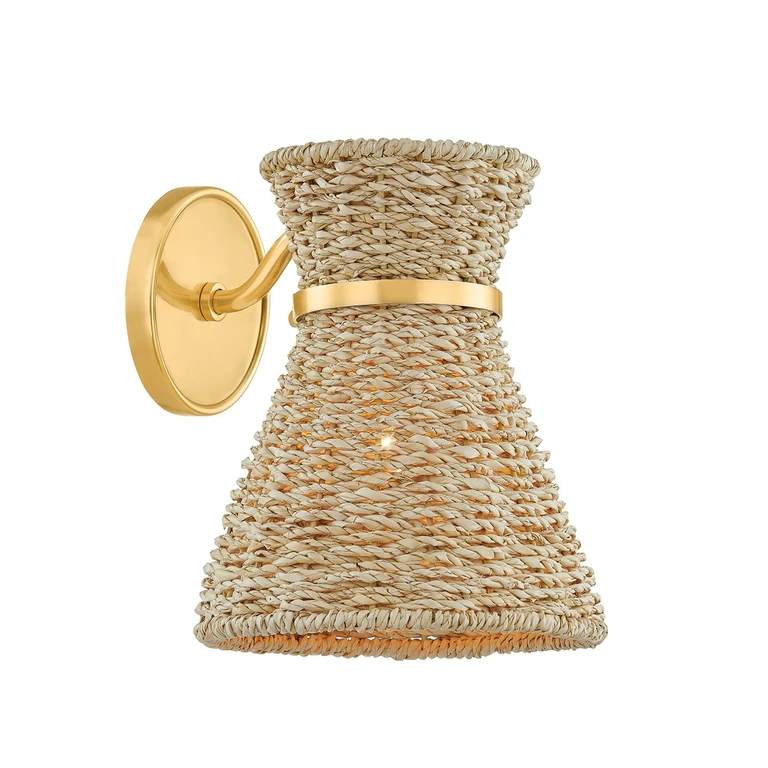 Aged Brass Wall Sconce from the Jamie Collection