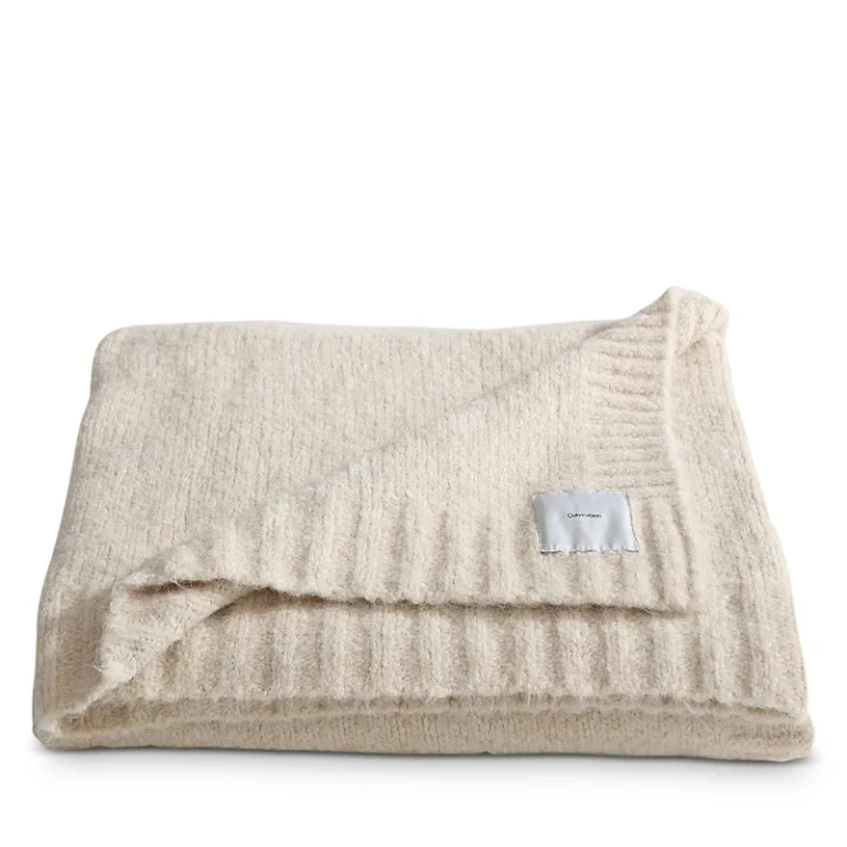 Calvin Klein Knitted Throw Blanket, 70 X 50