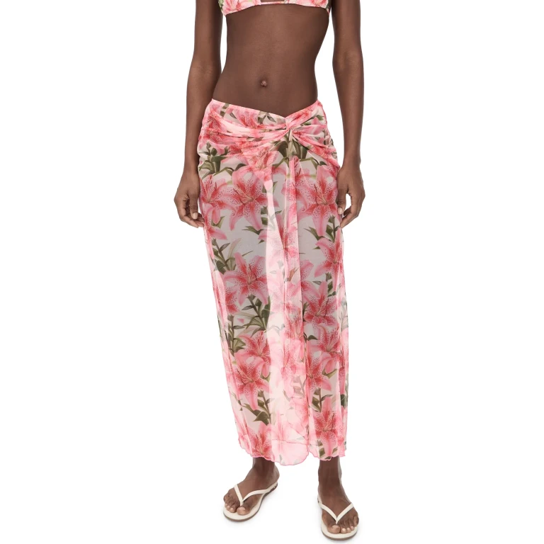 Peixoto Lori Maxi Skirt Sarong Hawaiian Bloom S