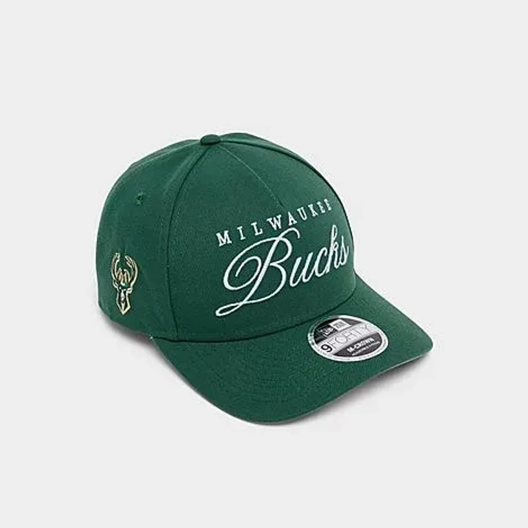New Era Milwaukee Bucks NBA 9FORTY M-Crown A-Frame Snapback Hat in Green