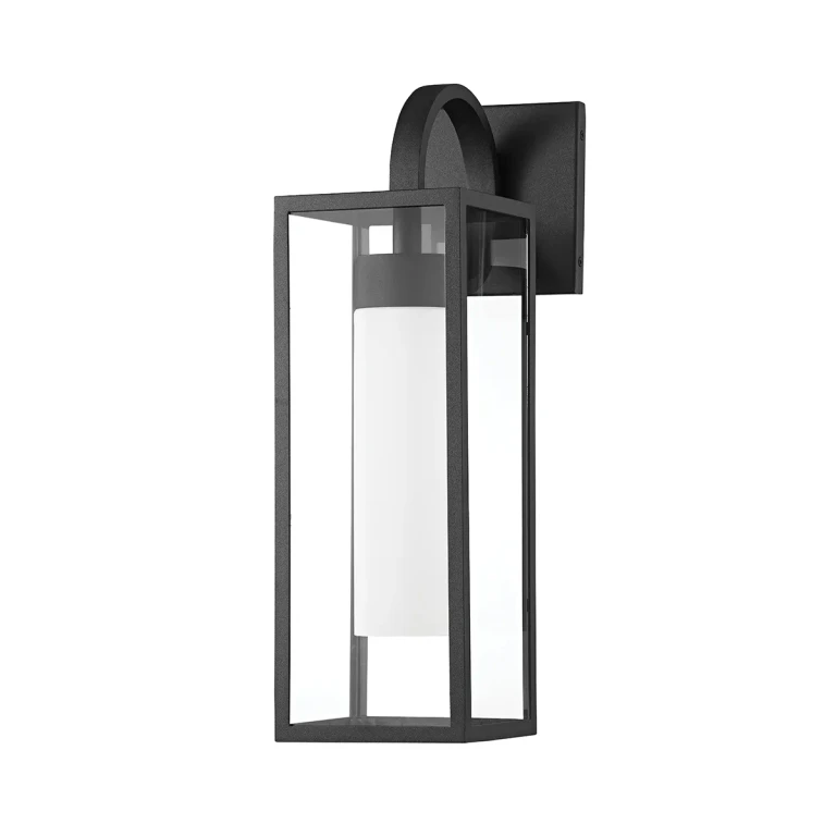 Pax 1-Light Outdoor Wall Sconce in Texture Black