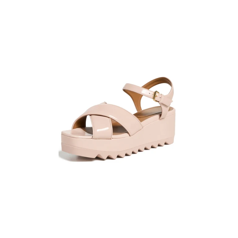 Stella McCartney Elyse Criss Cross Vegan Sandals Ballet Pink 40