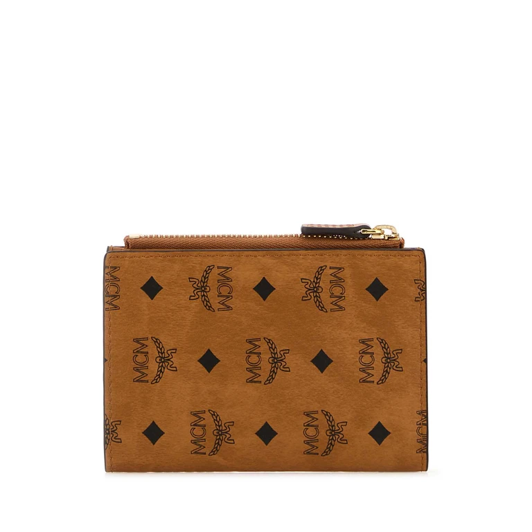 MCM Printed Canvas Wallet Cognac Portafogli - Women