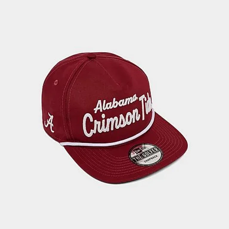 New Era University of Alabama Tide The Golfer Snapback Hat in Crimson