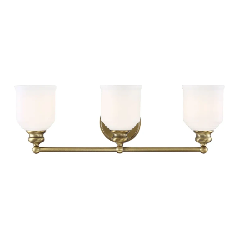 Savoy House Melrose by Brian Thomas 3-Light Bathroom Vanity Light in Warm Brass - 8-6836-3-322