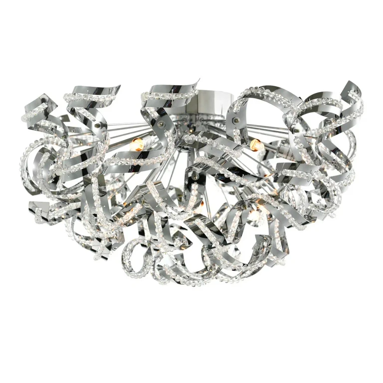Chrome 13 Light Flush Mount from the Swivel Collection