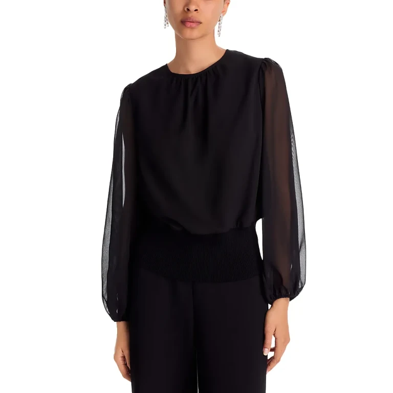 Misook Chiffon Sleeve Blouse