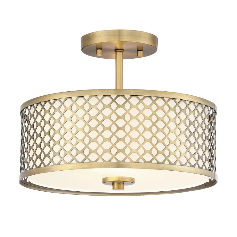 Trade Winds Hutchins Ceiling Light in Natural Brass - TW60016NB
