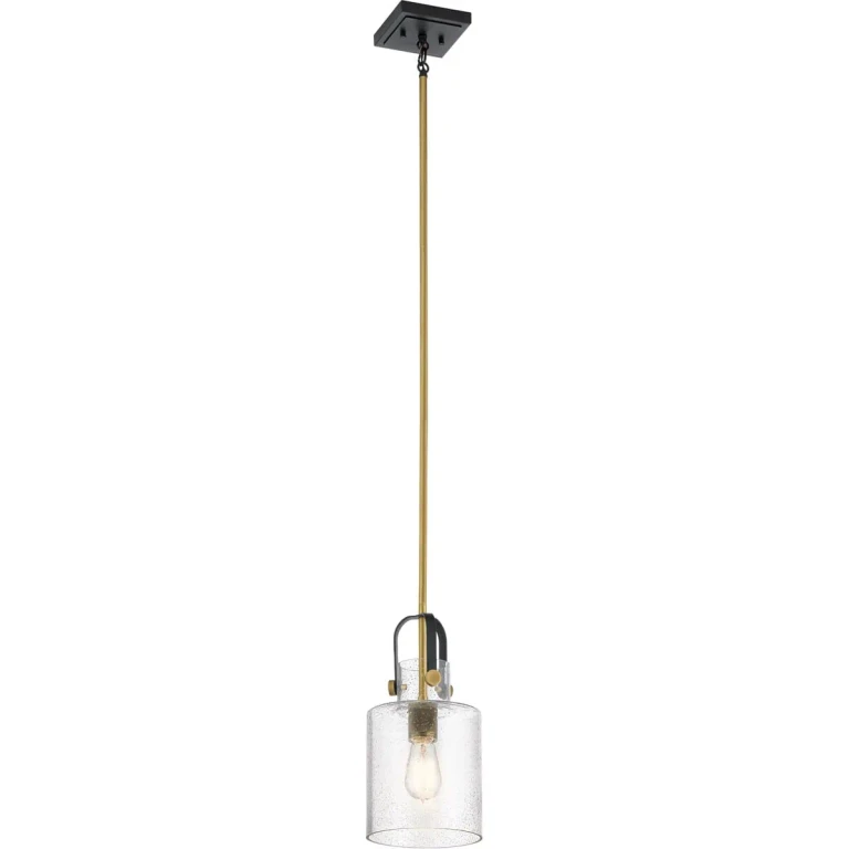 Kitner 3-Light Industrial Chandelier in Natural Brass
