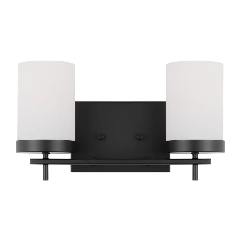 Zire 2-Light Bathroom Vanity Light in Midnight Black