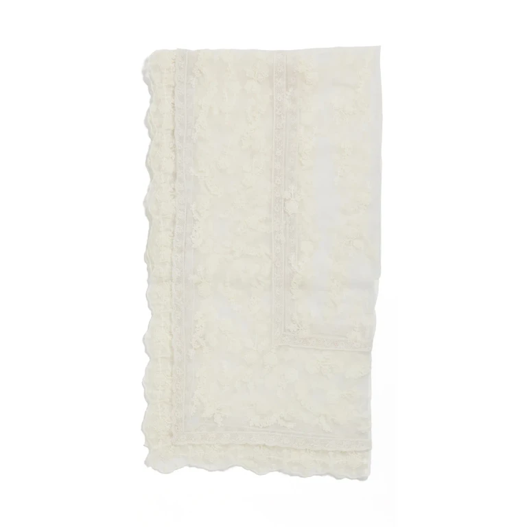 LoveShackFancy Victorian Table Runner White One Size