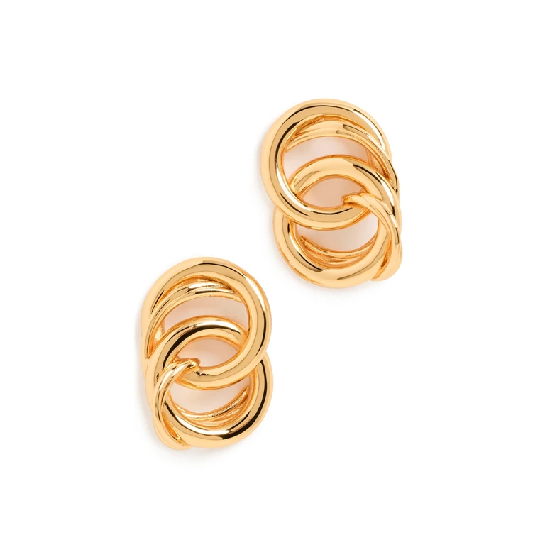 Galley Los Angeles Triple Infinity Earrings Gold One Size