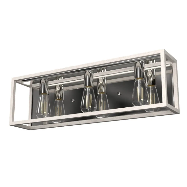 Squire Manor 3-Light Vanity in Distressed White