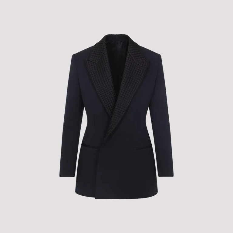 BOTTEGA VENETA - Bottega Veneta Intrecciato Collar Tuxedo Jacket