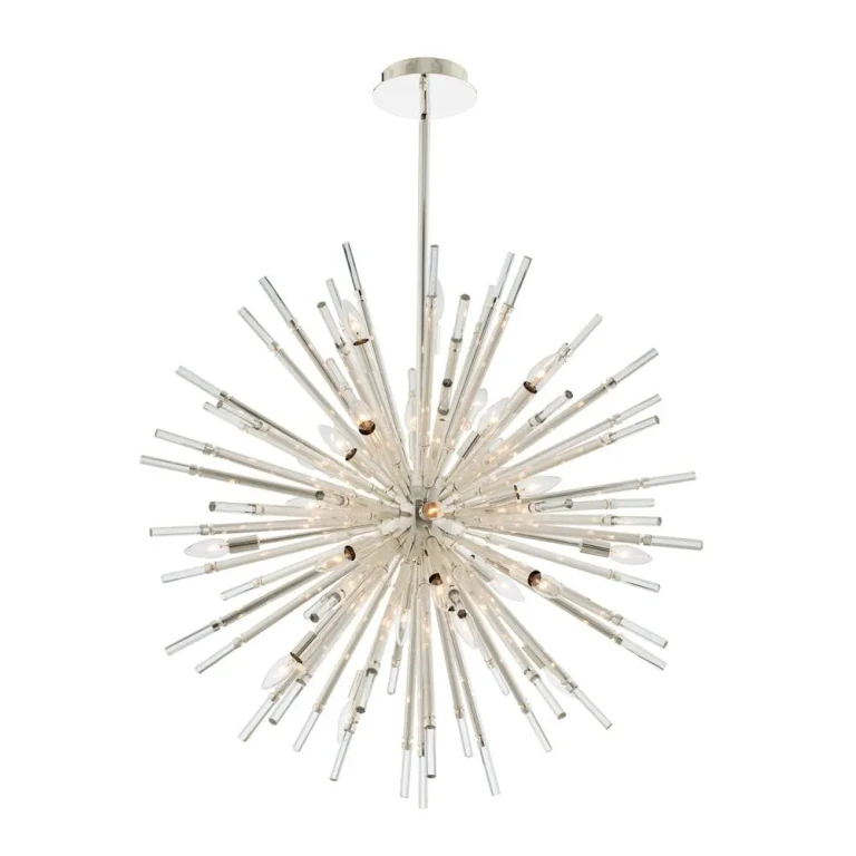 Allegri Sprazzo 28-Light Contemporary Chandelier in Polished Silver - 037457-014-FR001