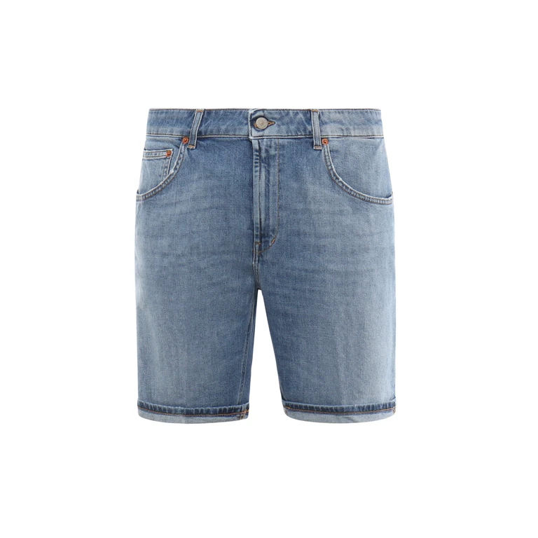 Dondup Shorts Blue Cotton - Men