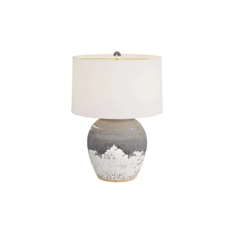 German Smear Graphite, Terracotta Table Lamp from the Yukon Collection
