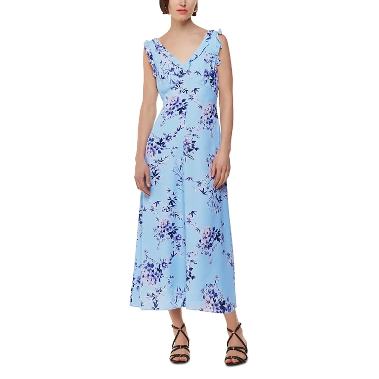 Whistles Bamboo Blossom Ruffle Dress