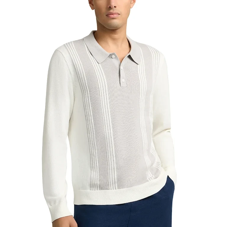 Onia Cotton Knit Long Sleeve Polo
