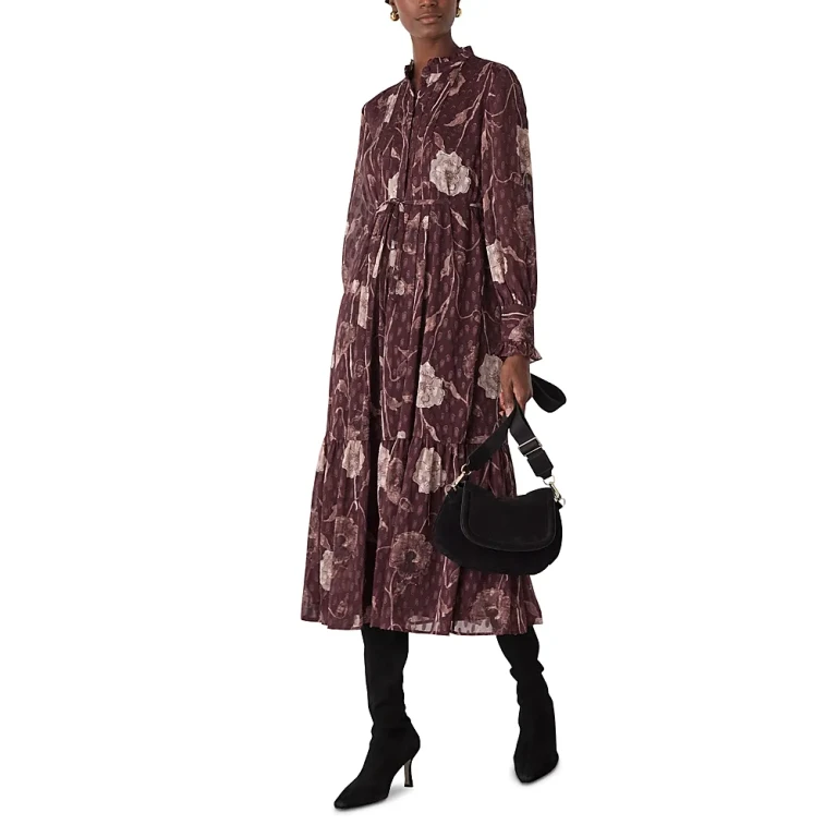 Whistles Pleated Midi Dress