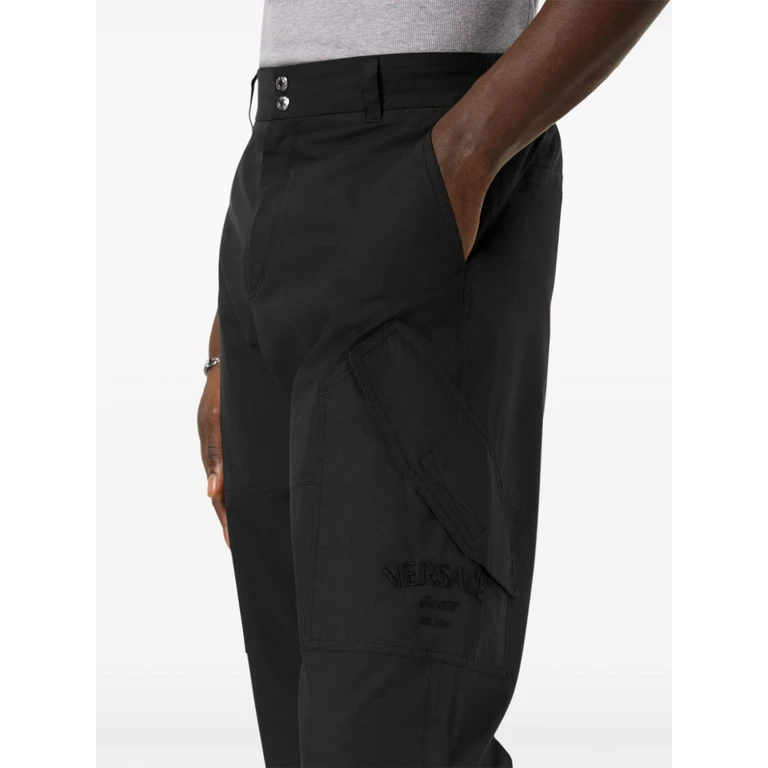 Versace Trousers Black Outer: Cotton - Men