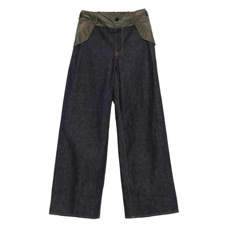 Sacai Panelled Cotton Jeans