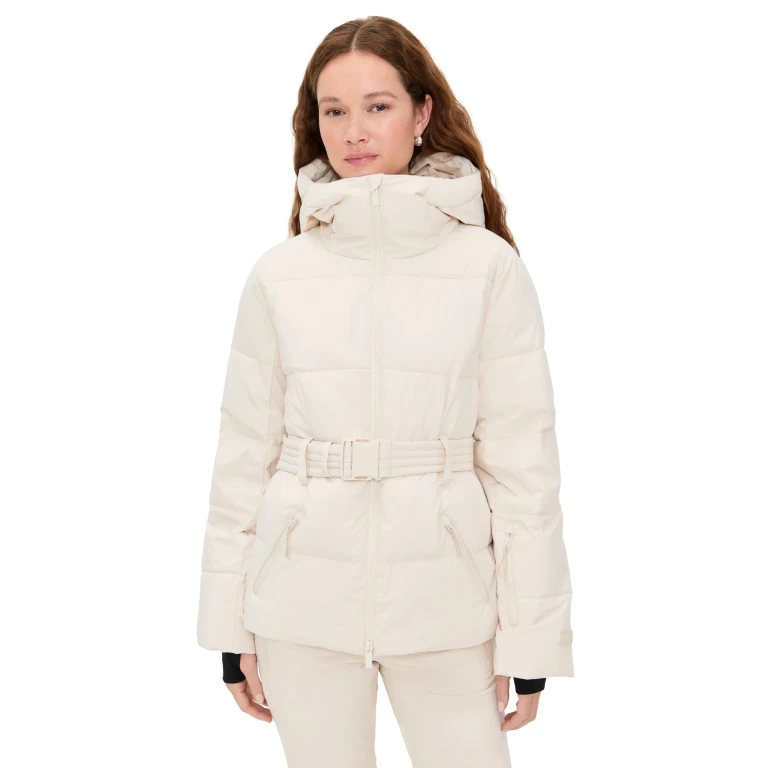 Halfdays Hedy Belted Puffer Jacket Oat Milk XL