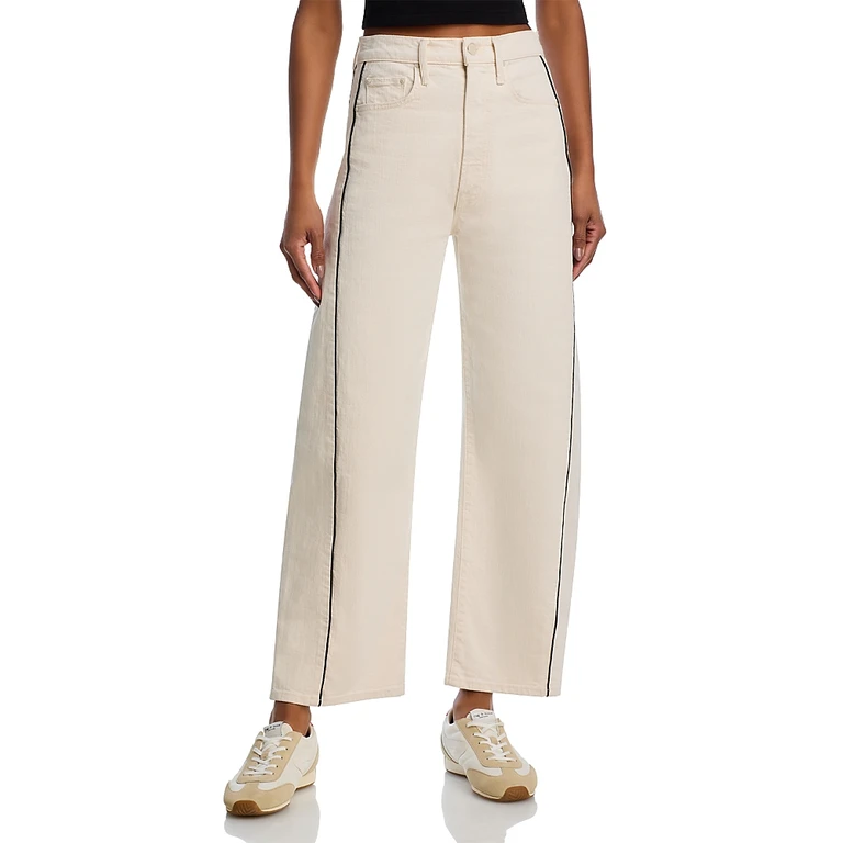Mother The Half Piped High Rise Cropped Jeans in Act Natural