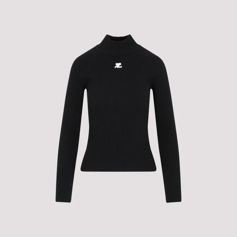 COURREGES - Courrèges Roll Neck Ribbed Jumper