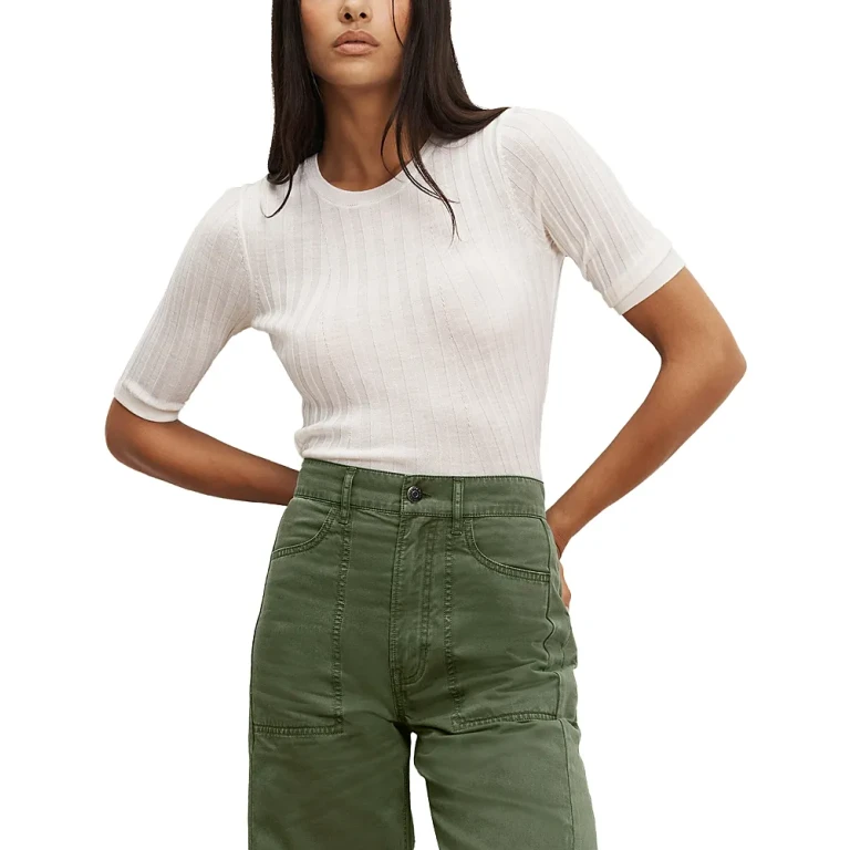 Veronica Beard Debois Merino Wool Crewneck Sweater